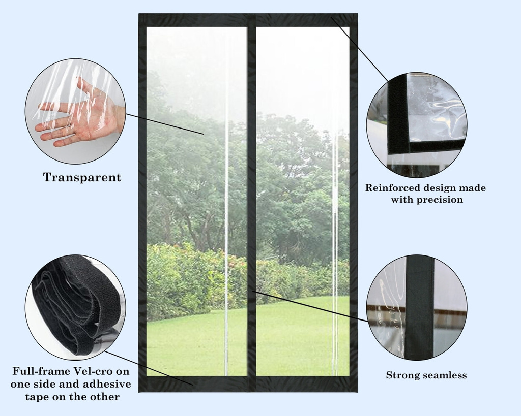 furnishing tree 198 12 cm 7 ft door pvc transparent curtain single