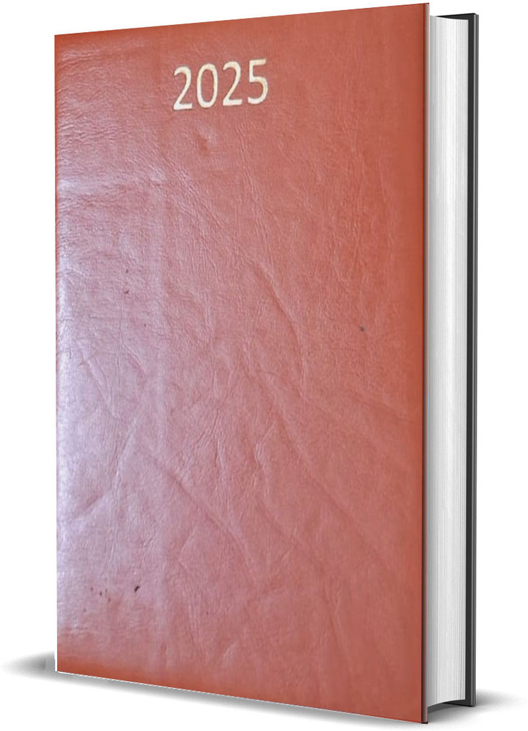 greeshma leather cover hard bound executive diary regular 2025 366 pages