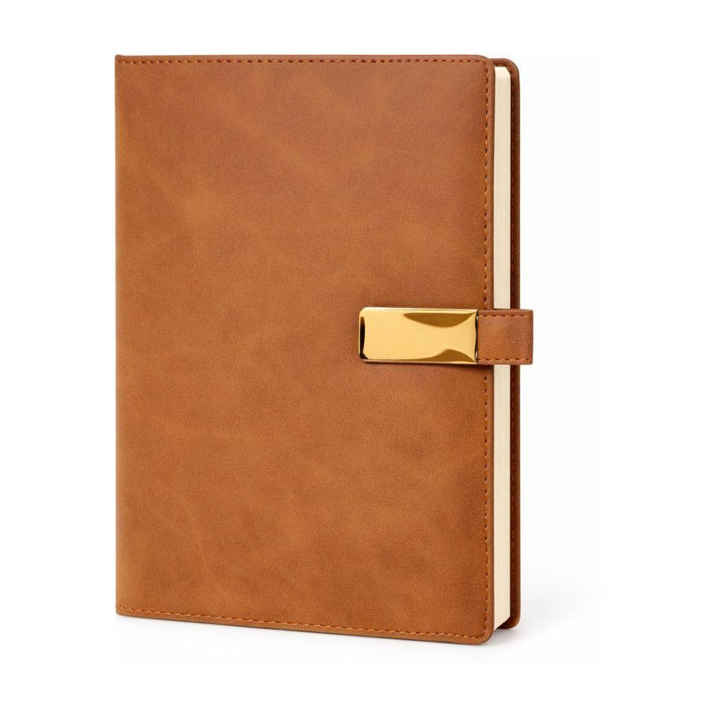 PU Leather Notebook Diary |Office|School|Journal|Daily Planner| A5 Diary Ruled 192 Pages (Tan)
