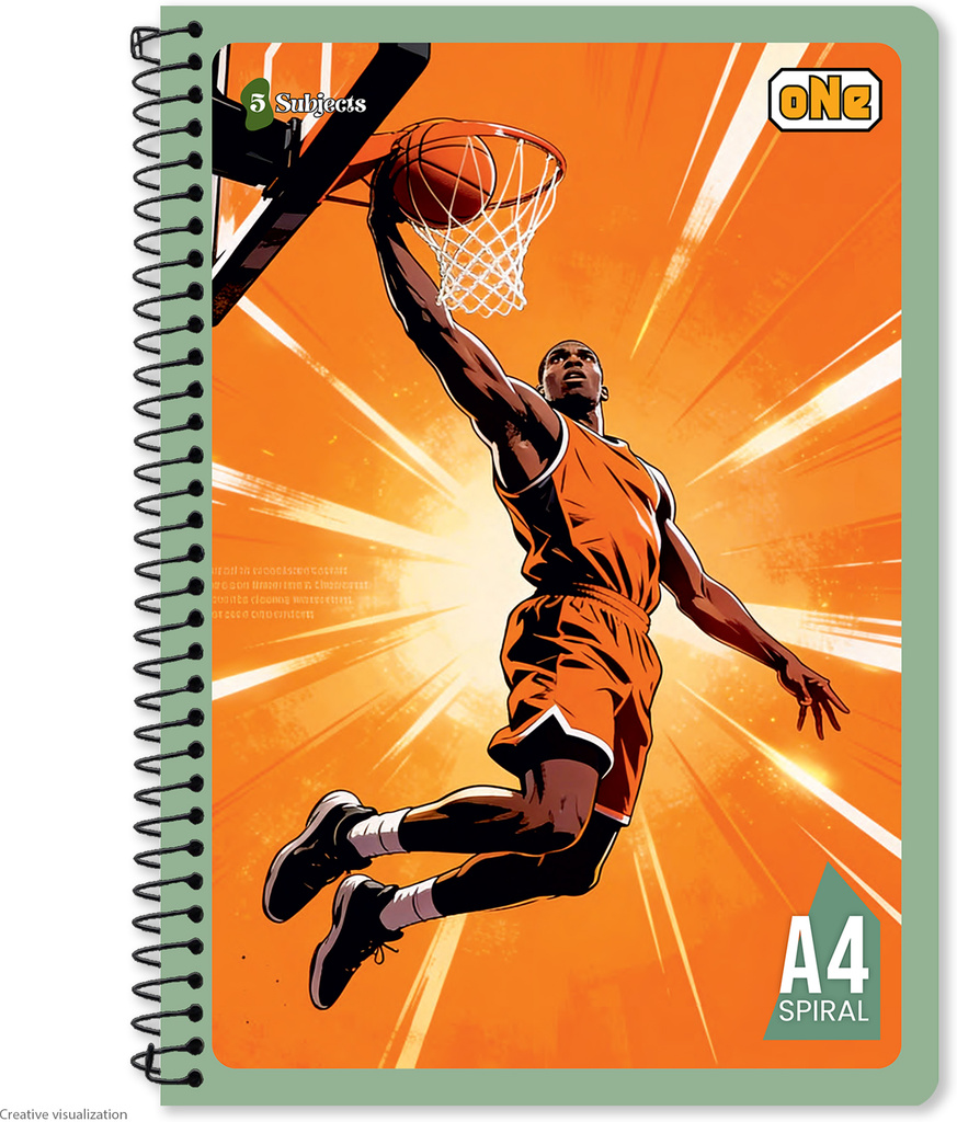NRP oNe 5 Subject A4 Notebook Unruled 400 Pages