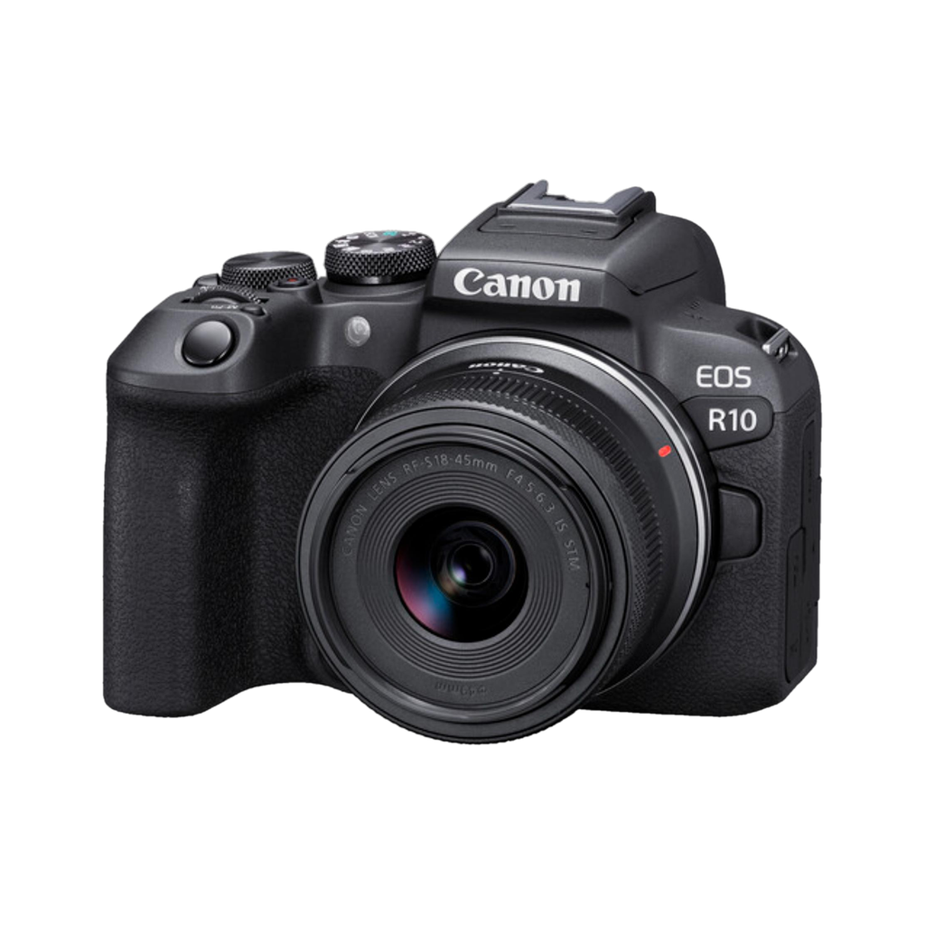 Canon EOS R10 Mirrorless Camera Body with RF-S 18 - 45 mm f/4.5 - 6.3 IS STM Lens