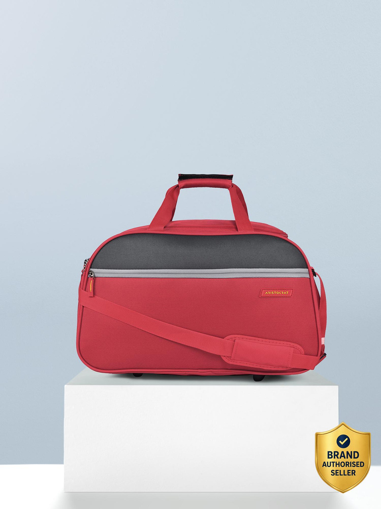 ARISTOCRAT Enigma 52 CM Polyester Softsided Cabin size 2Wheels Duffle Bag - Red Duffel Without Wheels