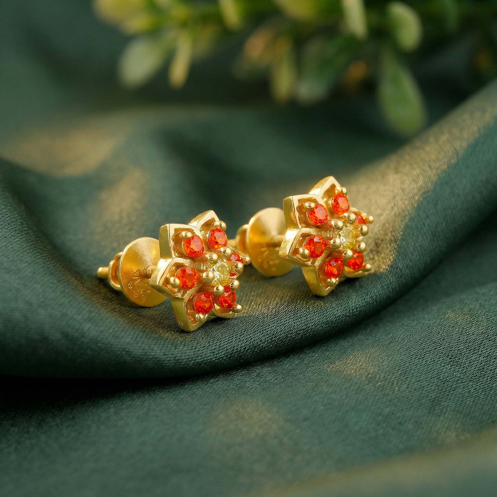GIVA Silver Golden Clio Earrings Zircon Sterling Silver Stud Earring