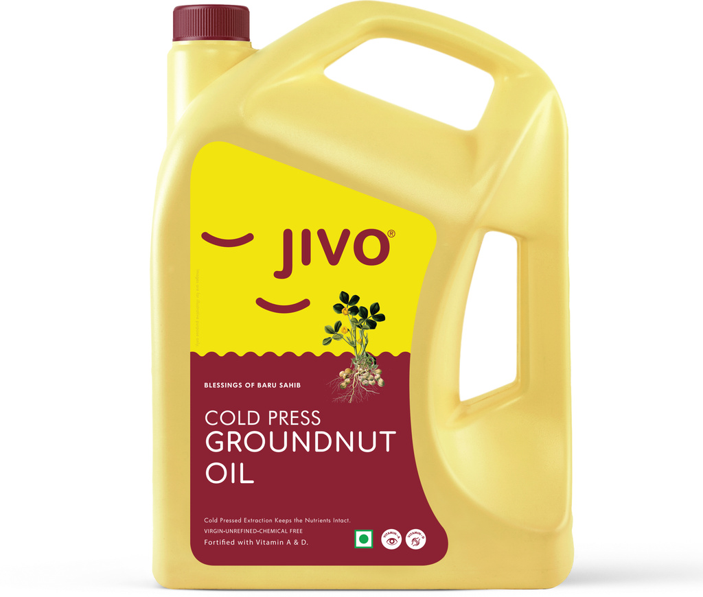jivo cold press cooking groundnut oil can