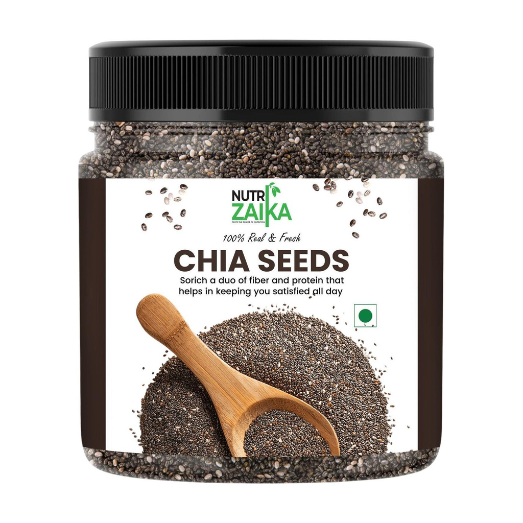 nutri zaika chia seeds plant based protein superfood high fiber energy boosting
