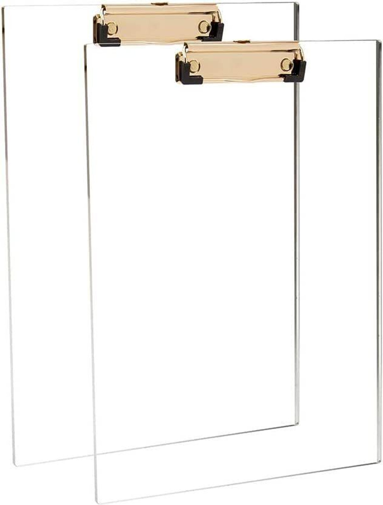 frkb acrylic clipboard exam pad plastic writing set 2 transparent