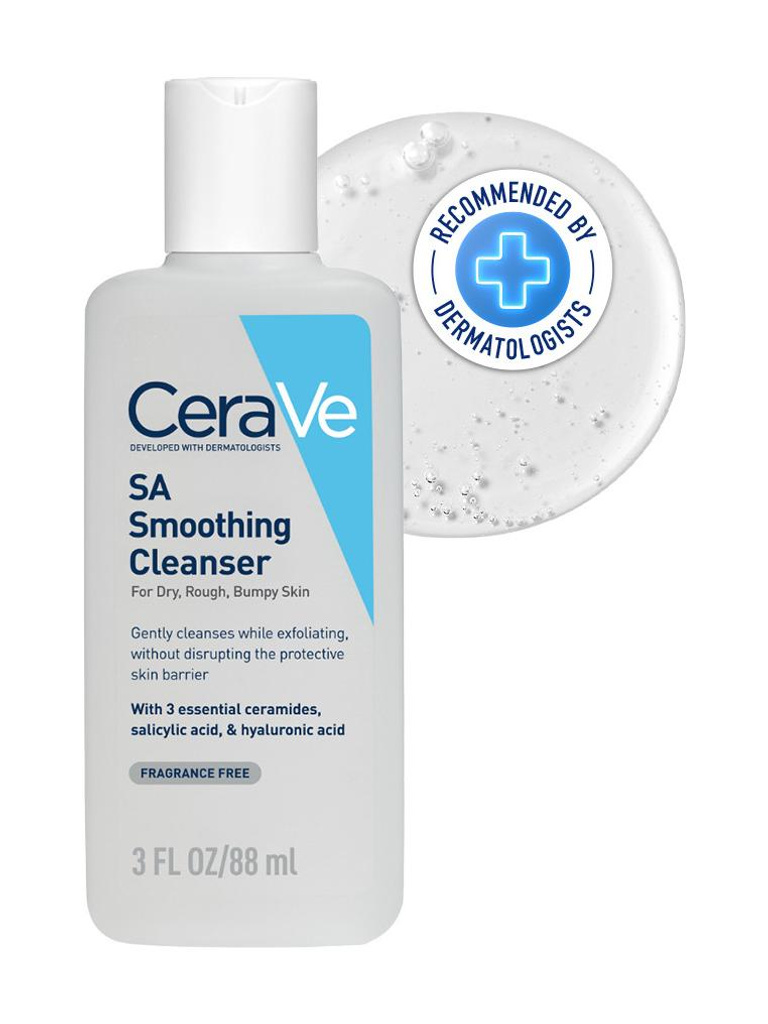 CeraVe SA Smoothing Cleanser For Dry, Rough & Bumpy Skin,Salicylic Acid & Ceramides Face Wash