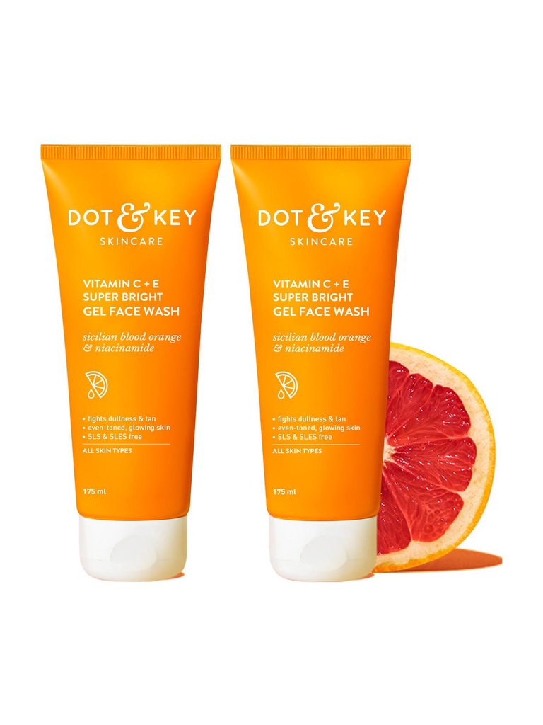 Vitamin C + E Super Bright Gel For Glowing And Brightening Skin  Face Wash (350 ml)