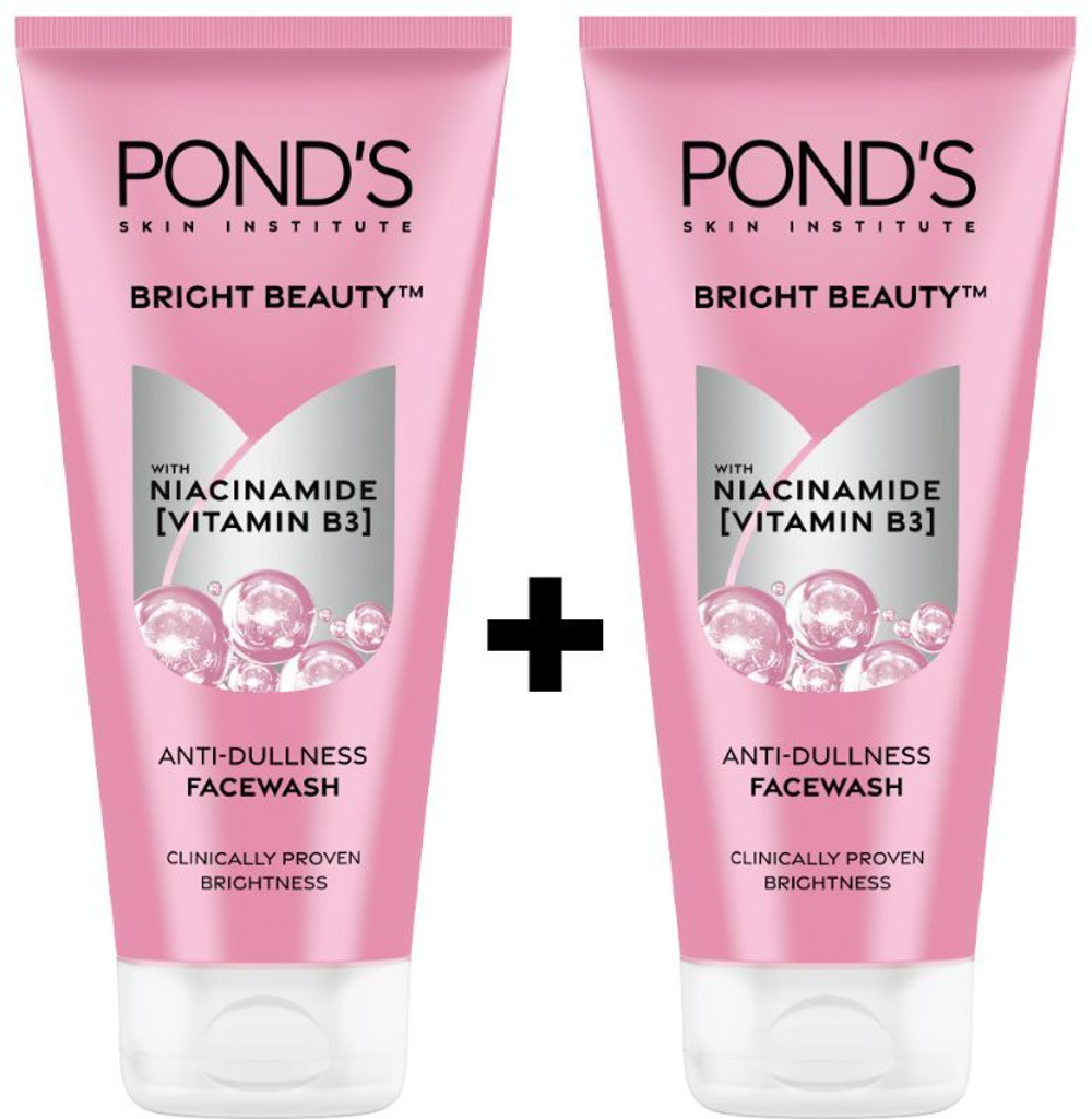 POND's Bright Beauty Combo, Pack of 2, Spotless Glow with Vitamin B3 Face Wash