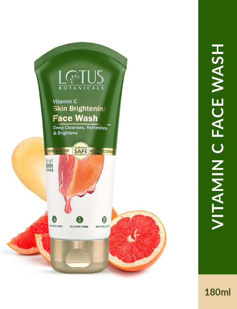 lotus botanicals vitamin c skin brightening deep cleanses brighten skin all type face wash