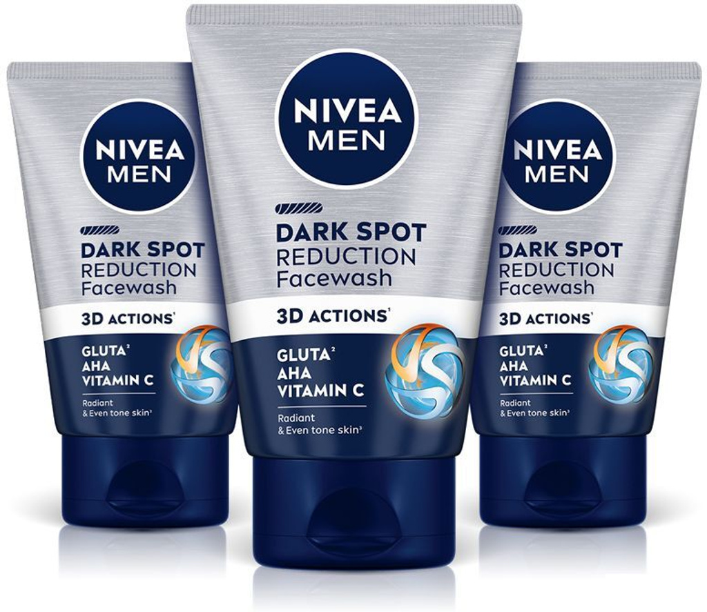 Nivea Men Dark Spot Reduction Cleanser Combo, with Vitamin C, AHA, For Even Tone Skin Face Wash