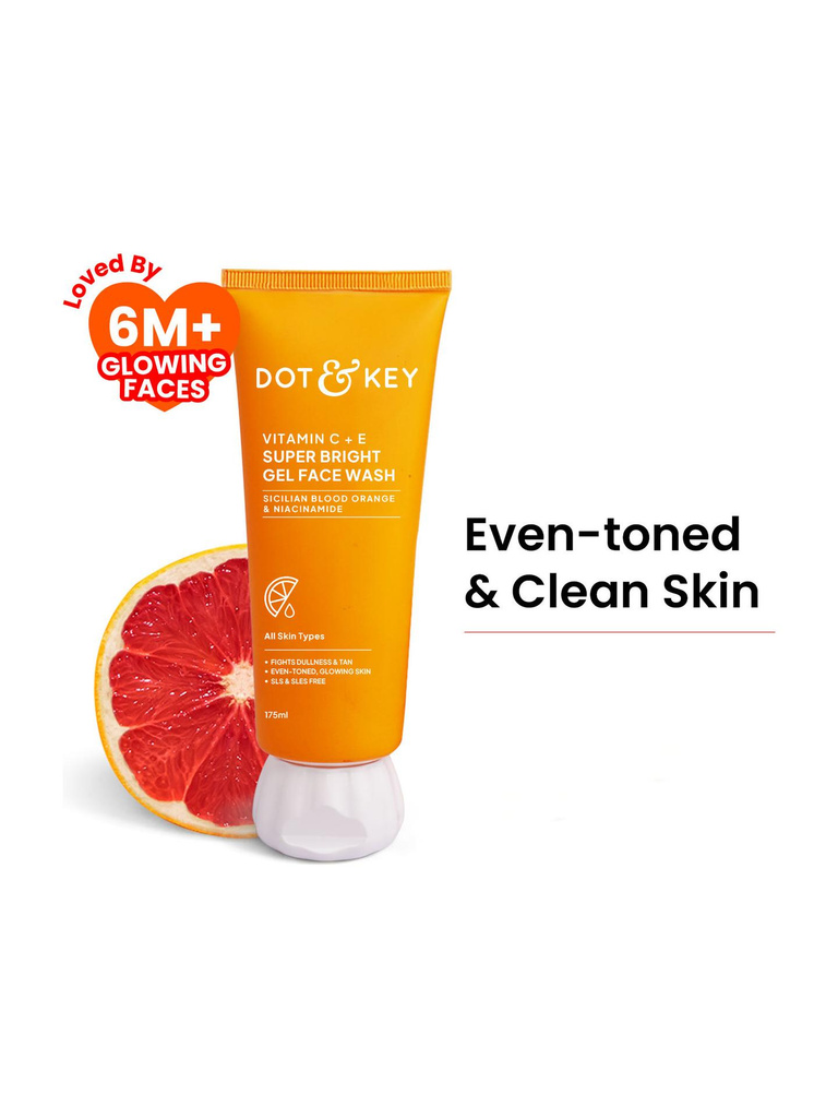 Dot & Key Vitamin C + E Super Bright Gel For Glowing And Brightening Skin |All Skin Type | Face Wash