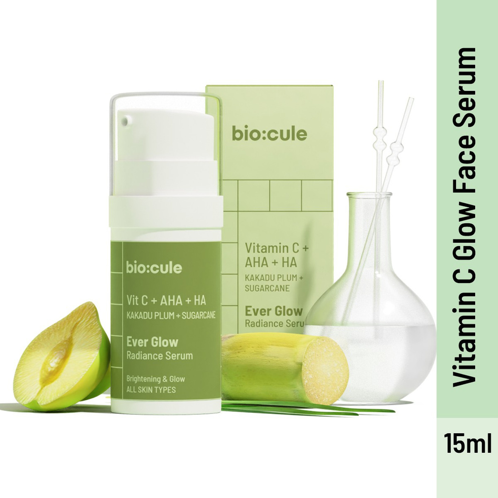 biocule ever glow radiance vitamin c face serum brightening skin glowing