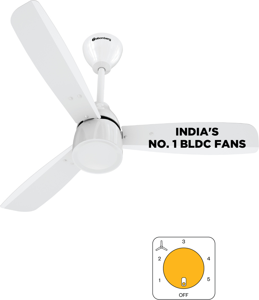 Atomberg Renesa Prime Regulator Operated (No Remote)High Air DeliveryLow Noise with 3 Year Warranty BLDC Motor 900 mm Ceiling Fan