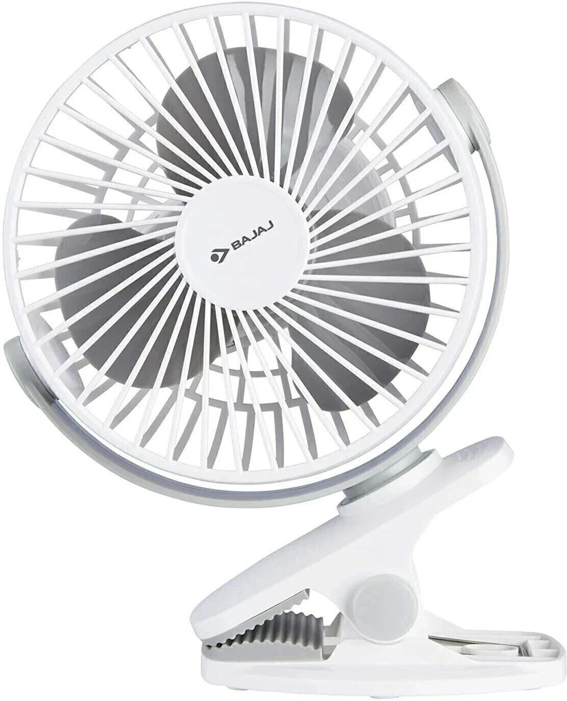 BAJAJ Pygmy Mini | Personal Fan | USB Rechargeable with 2 Year Warranty Ultra High Speed 110 mm Table Fan