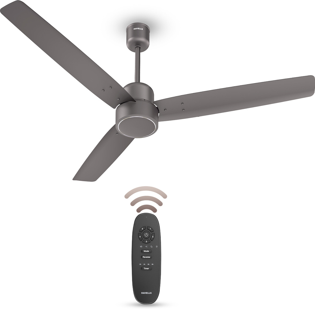 HAVELLS FAB|Remote Controlled|Low Noise|Upto 65% Energy Saving|Reverse Mode|30W with 3 Year Warranty BLDC Motor 1200 mm Ceiling Fan
