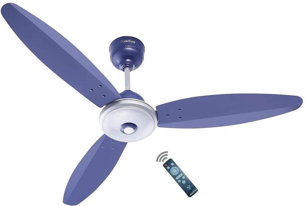 ACTIVA Graica | BLDC Motor | Remote Control | LED Light | Semi-Decorative with 5 Year Warranty BLDC Motor with Remote, Energy Saving, Silent Operation, Ultra High Speed, Underlight 1200 MM Ceiling Fan