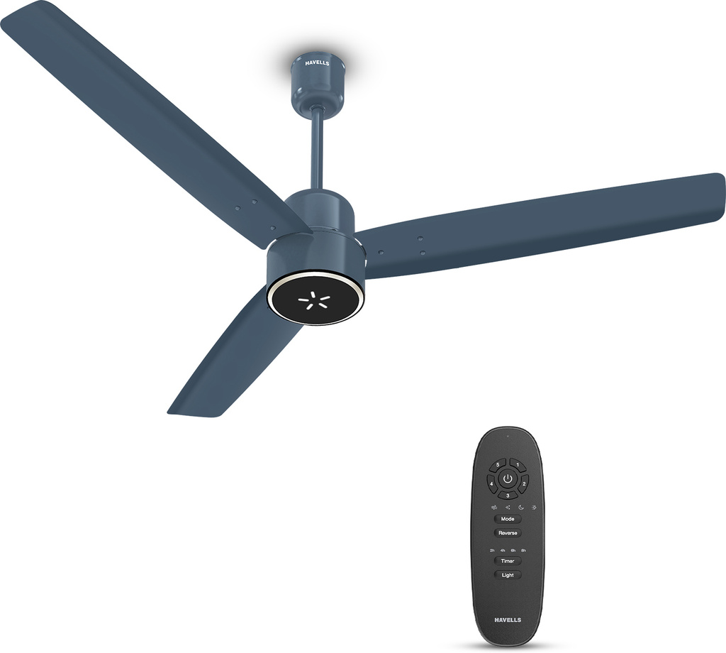 HAVELLS FAB ULED|LED Speed Indicator|Remote Controlled|Upto 65% Energy Saving with 3 Year Warranty Underlight 1200 mm Ceiling Fan