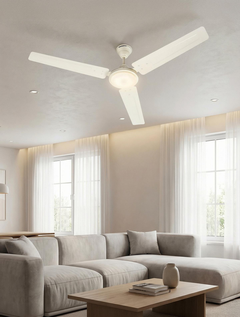 Surebreeze Sea Sapphira | Superior Air Delivery | BEE Energy Rated with 2 Year Warranty Ultra High Speed 1200 mm Ceiling Fan (1 Star | Ivory | Pack of 1)