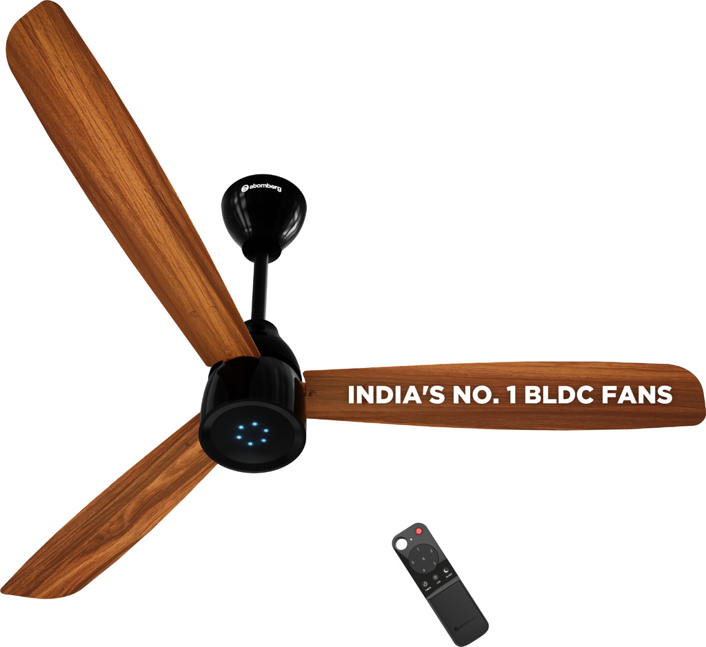 Atomberg Renesa Prime Remote|High Air Delivery|LED Speed Indicator|Low Noise|Sleek Design with 3 Year Warranty BLDC Motor with Remote 1200 mm Ceiling Fan
