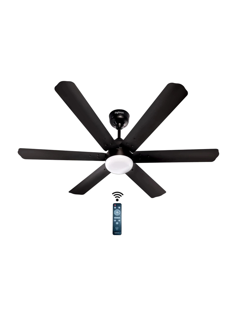 DIGISMART AUTUM HEXA | BLDC Motor | Remote Control | LED Light | 6 Blade | Energy Saving with 5 Year Warranty BLDC Motor with Remote, Energy Saving, Remote Controlled, High Air Delivery 1200 mm Ceiling Fan