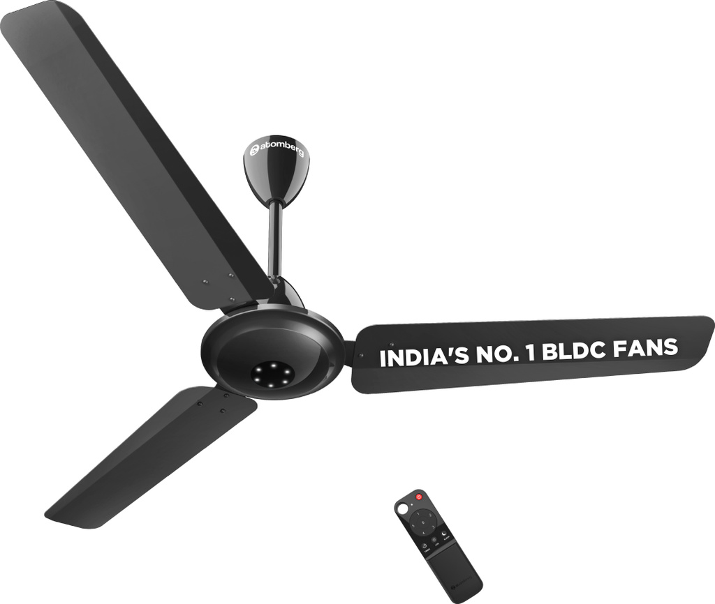Atomberg Efficio Alpha|India's No.1 BLDC Fan| High Air Flow|LED Speed Indicator| with 2 Year Warranty BLDC Motor with Remote 1200 mm Ceiling Fan