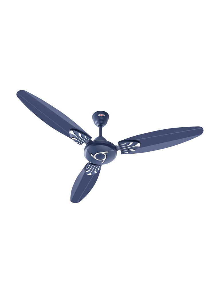 Neo Lehar Deluxe 350 RPM Strong Powerful Motor Anti Dust Coating with 24 Months Warranty Energy Saving 1200 mm Ceiling Fan (5 Star | Silver Blue | Pack of 1)