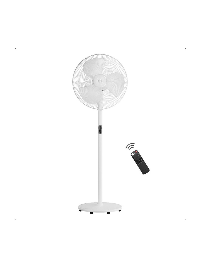 RenesaSilent Pedestal Fan6 SpeedsLED DisplayTimerIdeal for Home & Office with 2 Year Warranty BLDC Motor with Remote 400 mm Pedestal Fan (5 Star | Snow White | Pack of 1)