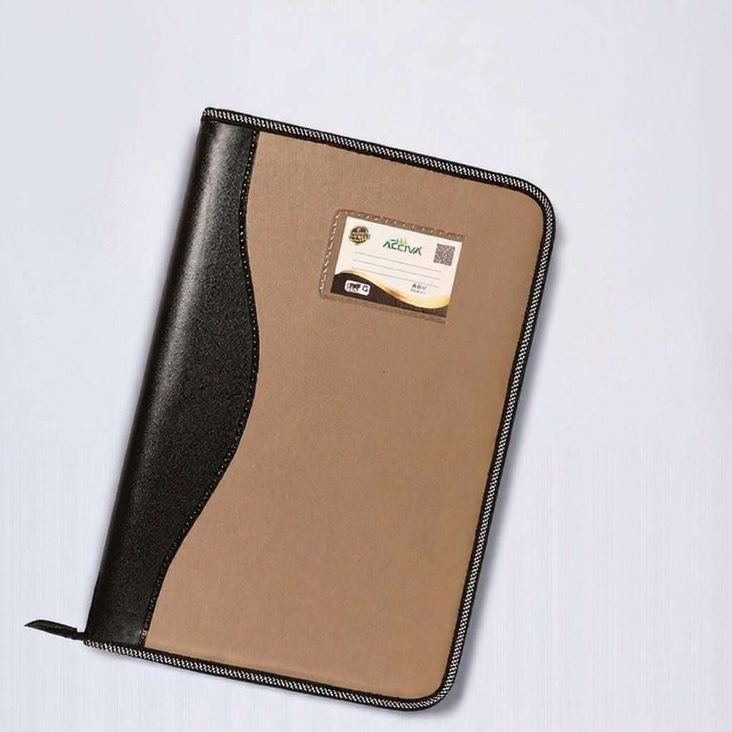 acciva faux leatherette professional certificate holder 20 leaves executive portfolio office
