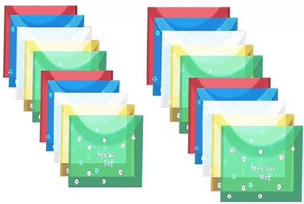 freedy a4 document file folder bag transparent envelope holder storage case snap button organizer clear flower plastic container papers stationery