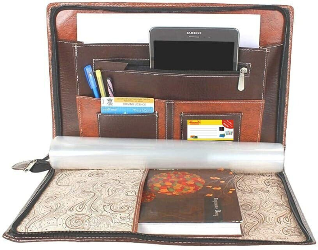 filemate document bag no 413 f s 20 transparent inner pockets f s legal size 15 x 10 25 inch deluxe quality executive folder portfolio chain