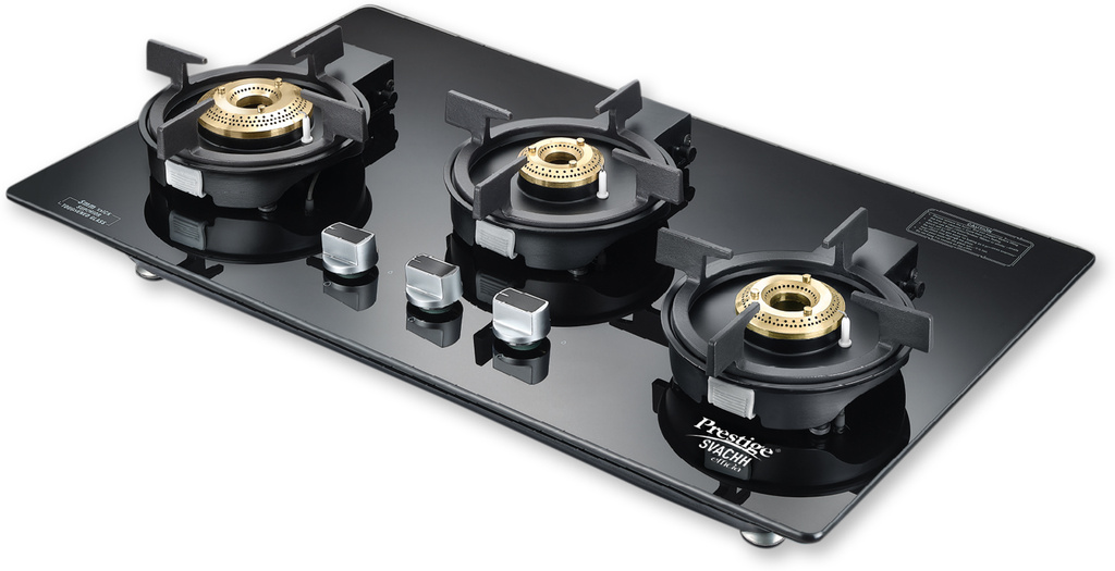 Prestige Svachh Efficia-03 AI|8mm Thick superior Toughened Glass|Cast Iron Pan Support Glass Automatic Hob