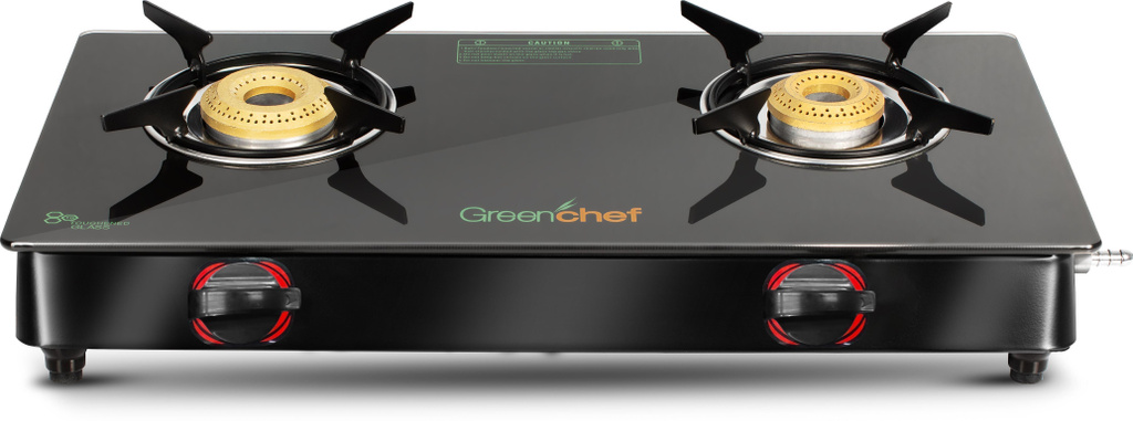 Greenchef Ebony Glass Manual Gas Stove