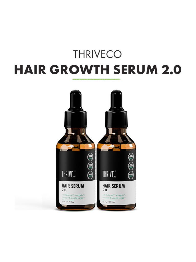 Hair Growth Serum 2.0 for Hairfall Control, Strength & Thickness, Pack of 2 (100 ml)