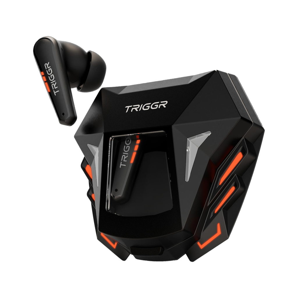 triggr raptor 30ms low latency rapid pairing 4 mic enc spaceship design 50h battery bluetooth