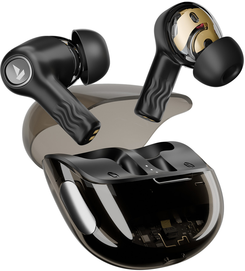 boat nirvana crystl 2025 launch transparent case 360 spatial audio 4mics enx bluetooth