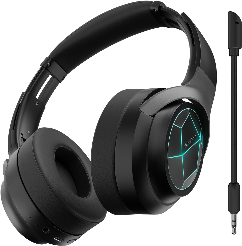 ZEBRONICS Envy 2 (ZEB-WHP 5) Wireless Gaming Over-Ear, 65H Playback, With Detatchable Mic Bluetooth Gaming