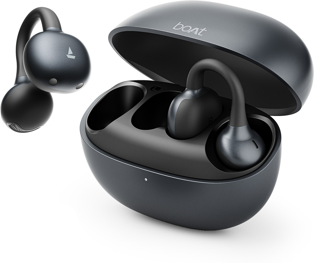 Airdopes ProClip OWS Earbuds,Air Conduction Tech,52H Battery,App Support,BTv6.0 Bluetooth Headset (Silk Grey, True Wireless)
