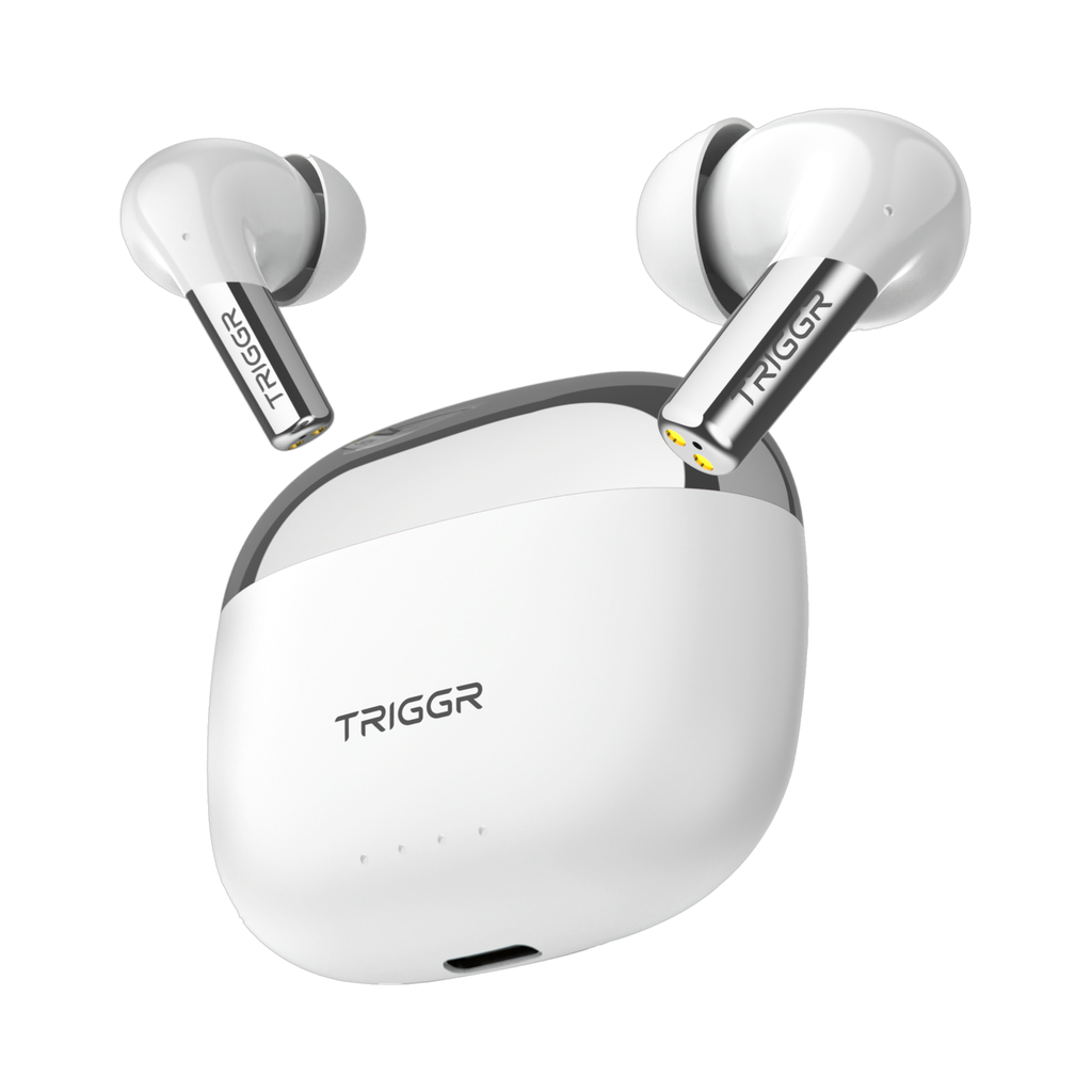 TRIGGR Opus with Latest BT v6.0, Dual Pairing, Chrome Lid, Rubber Finish, 40Hr Playtime Bluetooth