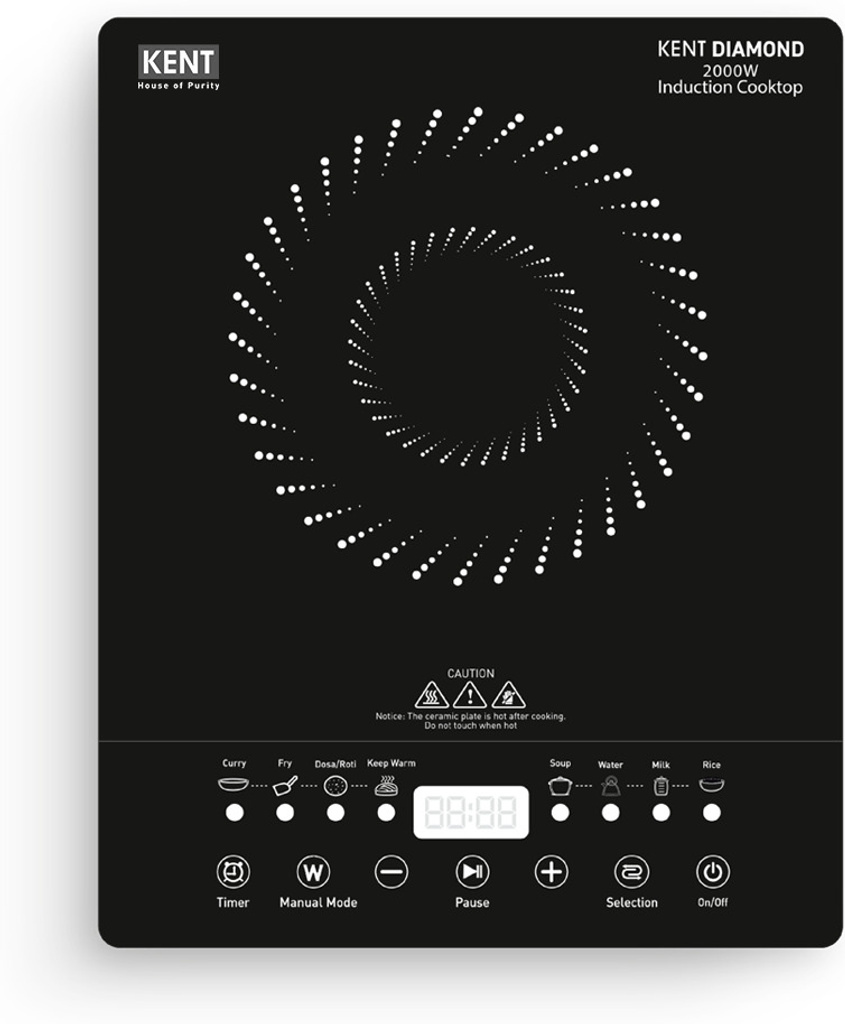 KENT 2000 W Induction Cooktop Touch Panel