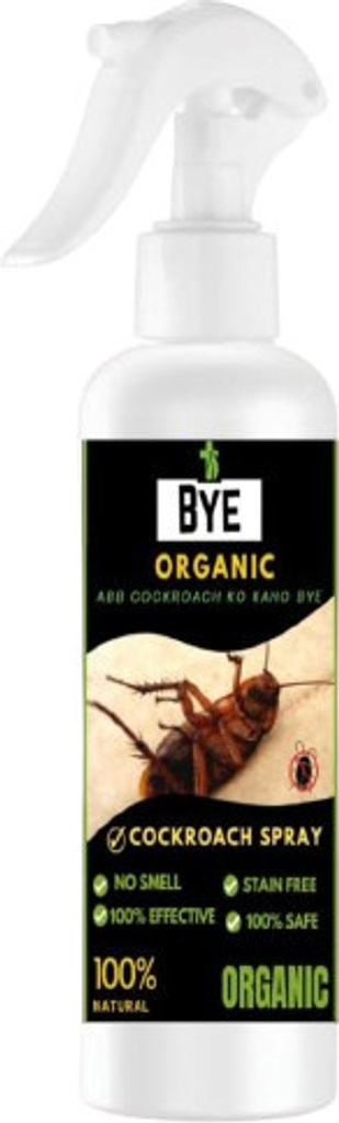 bye organic cockroach repellent spray non toxic 100 herbal non irretant 100 ml