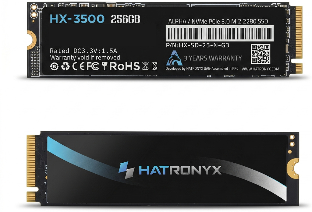 hatronyx HX-3500 ALPHA 256 GB All in One PC's, Desktop, Laptop, Network Attached Storage Black PCIe NVMe Internal Solid State Drive (SSD) (HX-SD-25-N-G3)