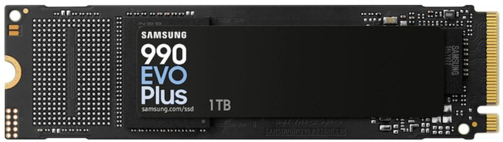 Samsung 990 EVO Plus 1 TB Desktop Black PCIe NVMe Internal Solid State Drive (SSD) (MZ -V9S1T0BW) (Interface: PCIe NVMe, Form Factor: M.2)