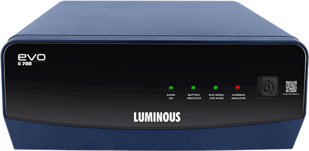 LUMINOUS EVO-D-700/12V EVOD700 with 3 Year Warranty Square Wave Inverter