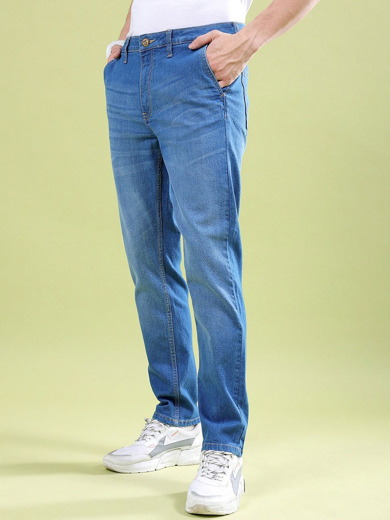 The Indian Garage Co. Slim Men Dark Blue Jeans