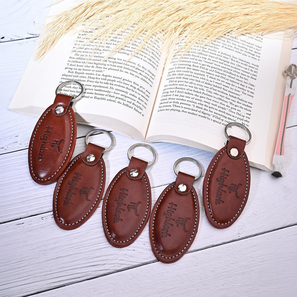 Premuim & Exclusive Brown Leather (Set of 5) Key Chain
