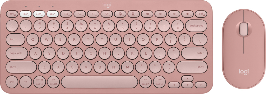 Logitech Pebble 2 Combo Bluetooth Standard Laptop Keyboard Compatible with Desktop, Laptop, Mac Quiet & Portable, Logi Bolt, Easy-Switch for Windows/macOS/iPadOS/Chrome