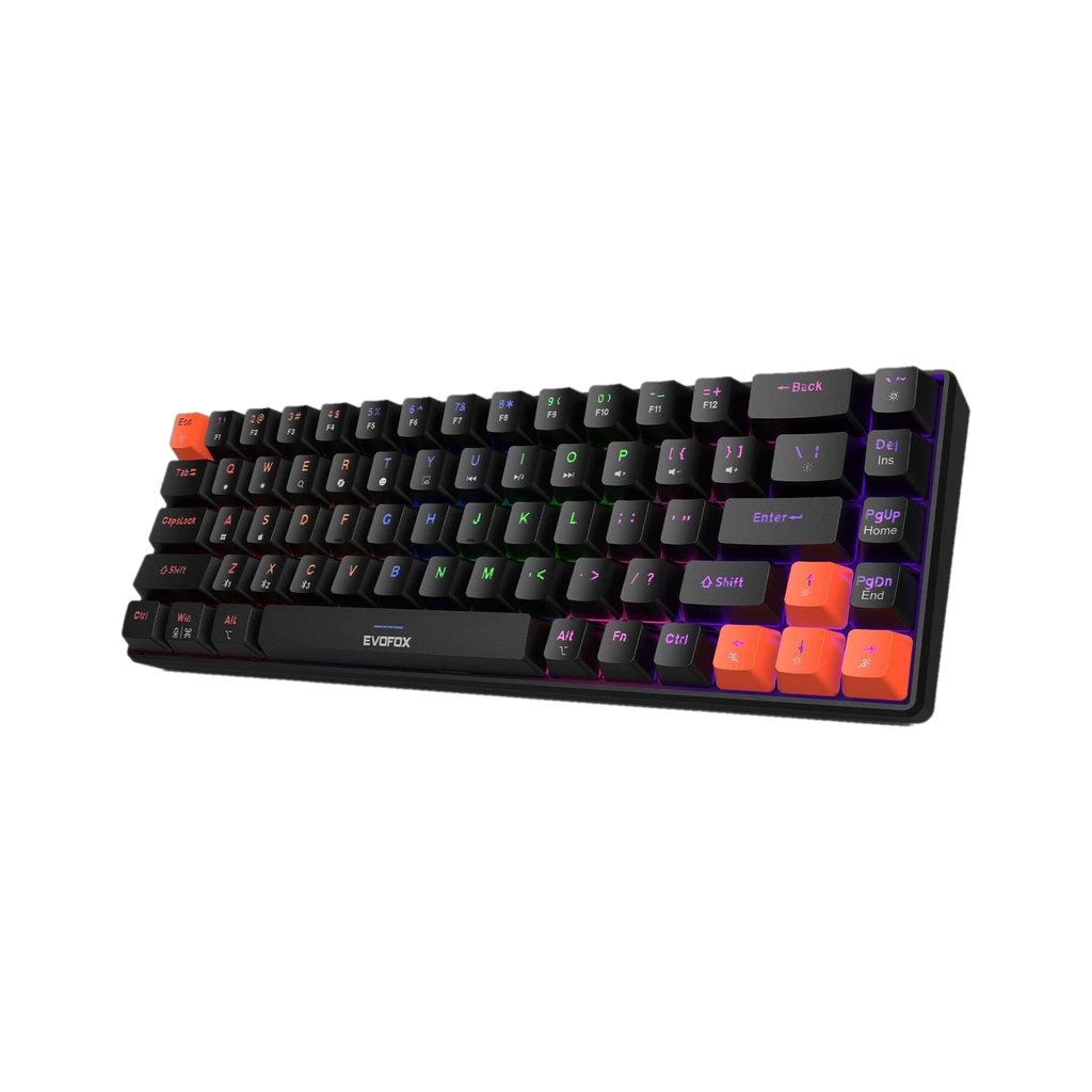 EVOFOX Katana S Mini Rechargeable Mechanical Tri-Mode (3xBT, 2.4GHz & Wired) Wireless Tenkeyless Gaming Keyboard Compatible with Desktop, Laptop, Mac