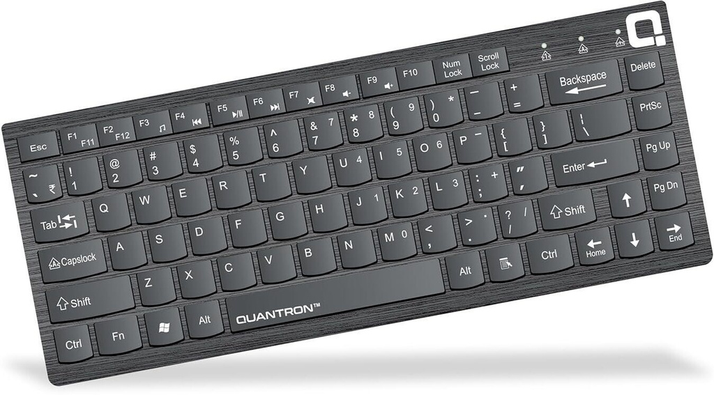 Quantron QKB-17, MINI KEYBOARD COMPACT AND SLEEK DESIGN Wired USB Laptop-size Laptop Keyboard Compatible with Desktop, Laptop, Mac