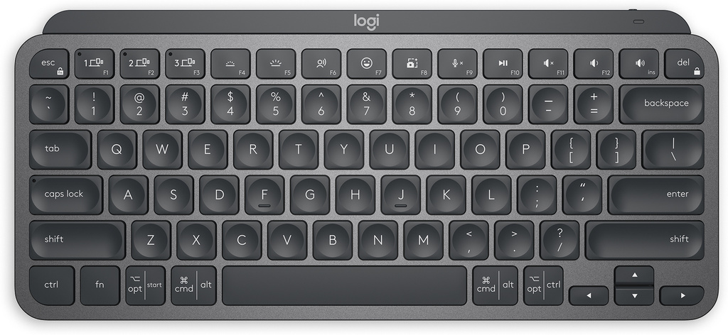 Logitech MX Keys Mini, Compact, Bluetooth, Backlit, USB-C, Metal Build Wireless Standard Laptop Keyboard Compatible with Desktop, Laptop, Mac with Multi-Device Bluetooth, Backlit LED Illumination (Black, Light Grey)